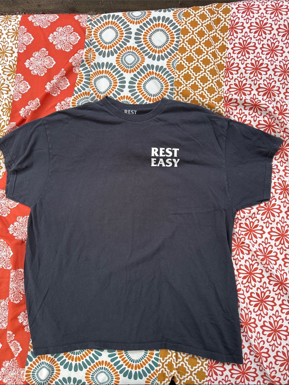 Rest Easy See You Soon Grim Reaper Graphic T-Shirt Black Men's XL Streetwear